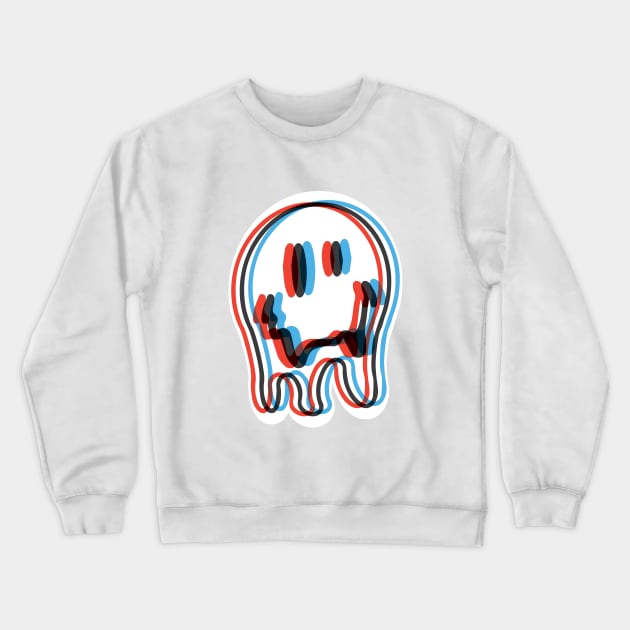 3D Trippy Acid Smiley Face Crewneck Sweatshirt by stuffbyjlim